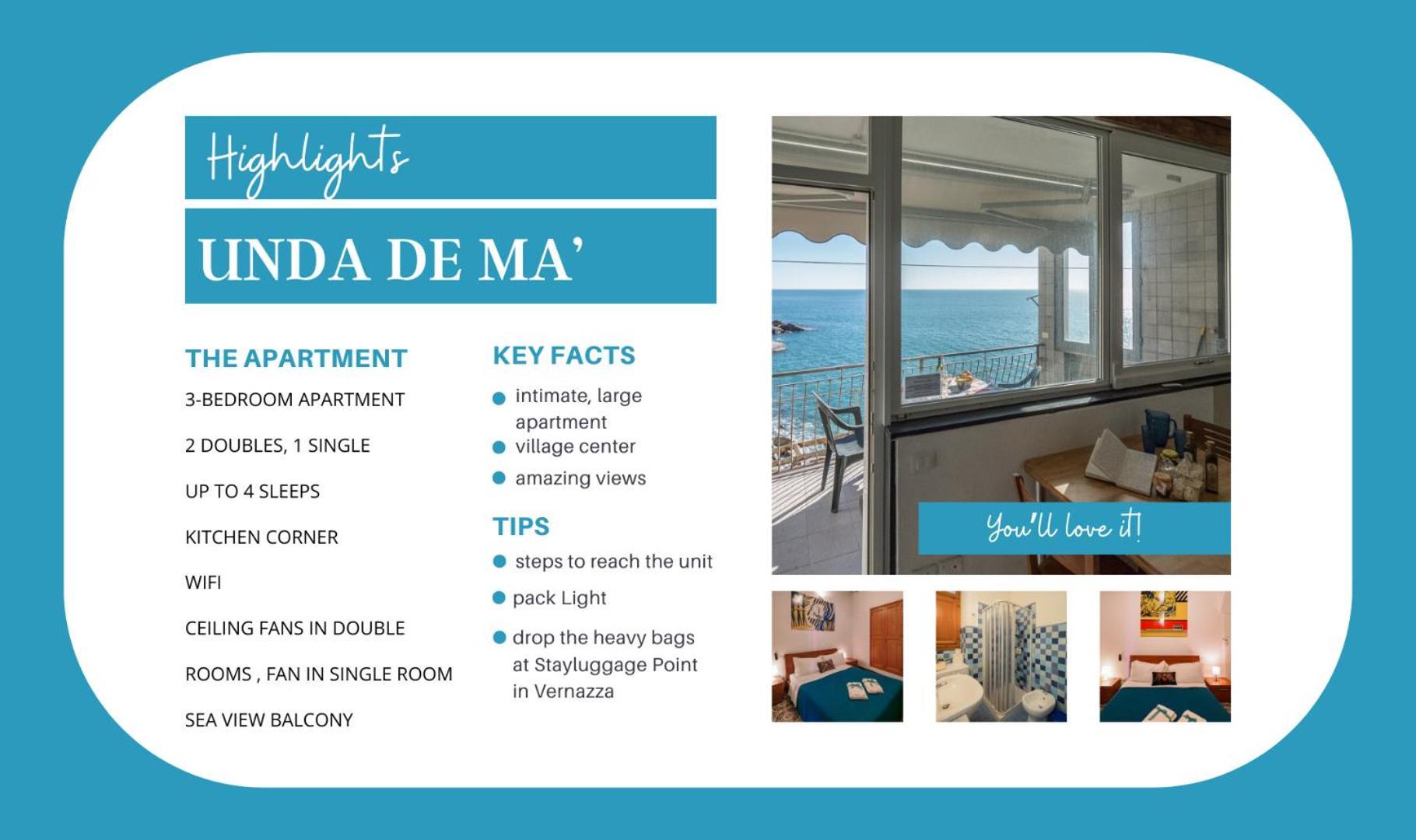 Unda De Ma Sea View Terrace Apartment Vernazza Ngoại thất bức ảnh
